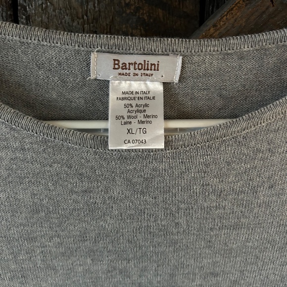 Women's Made in Italy Bartolini 50% Wool & 50% Acrylic Sweater Grey - Picture 3 of 3